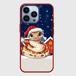 Чехол для iPhone 13 Pro Змейка новогодняя 2025, цвет: 3D-красный