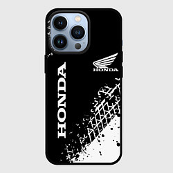 Чехол для iPhone 13 Pro Honda - следы от шин, цвет: 3D-черный