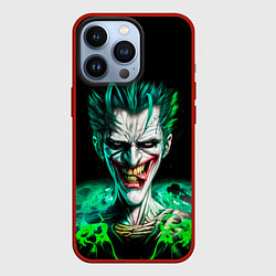 Чехол для iPhone 13 Pro Безумный клоун Джокер, цвет: 3D-красный