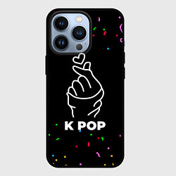 Чехол для iPhone 13 Pro K Pop конфети, цвет: 3D-черный