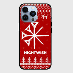 Чехол для iPhone 13 Pro Новогодний Nightwish с оленями, цвет: 3D-черный