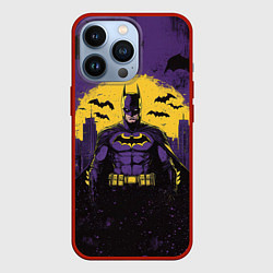 Чехол для iPhone 13 Pro Batman, цвет: 3D-красный