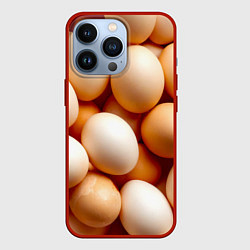 Чехол для iPhone 13 Pro Яйца, цвет: 3D-красный