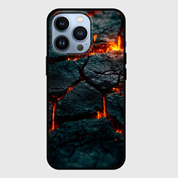 Чехол для iPhone 13 Pro Скала и лава, цвет: 3D-черный