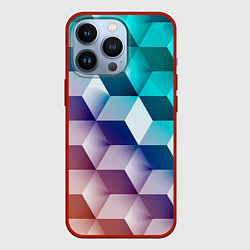 Чехол iPhone 13 Pro Объёмные разноцветные градиентные кубы