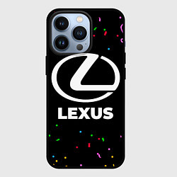 Чехол для iPhone 13 Pro Lexus конфети, цвет: 3D-черный