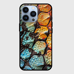 Чехол для iPhone 13 Pro Змеиные чешуйки, цвет: 3D-черный