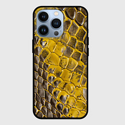 Чехол для iPhone 13 Pro Красивая кожа змеи, цвет: 3D-черный