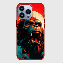 Чехол для iPhone 13 Pro King Kong roar, цвет: 3D-красный