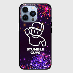 Чехол для iPhone 13 Pro Праздничный Stumble Guys, цвет: 3D-черный