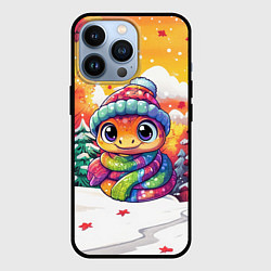 Чехол для iPhone 13 Pro Змейка новогоднее настроение 2025, цвет: 3D-черный
