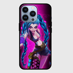 Чехол для iPhone 13 Pro Jinx Arcane League of Legends game, цвет: 3D-черный