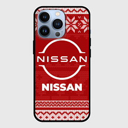 Чехол для iPhone 13 Pro Новогодний Nissan, цвет: 3D-черный