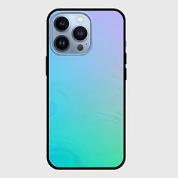 Чехол для iPhone 13 Pro Градиент в голубых тонах, цвет: 3D-черный