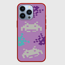 Чехол для iPhone 13 Pro Пиксели, цвет: 3D-красный