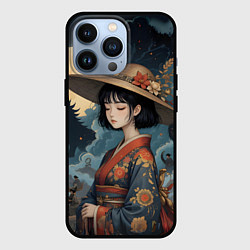 Чехол для iPhone 13 Pro Аниме таинственная шляпка, цвет: 3D-черный