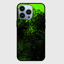 Чехол для iPhone 13 Pro Зеленые брызги красок, цвет: 3D-черный