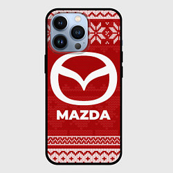 Чехол для iPhone 13 Pro Новогодний Mazda, цвет: 3D-черный