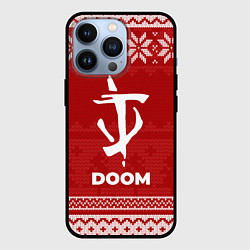 Чехол для iPhone 13 Pro Новогодний Doom, цвет: 3D-черный