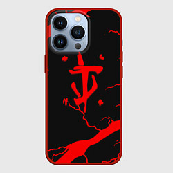 Чехол для iPhone 13 Pro Doom storm steel, цвет: 3D-красный