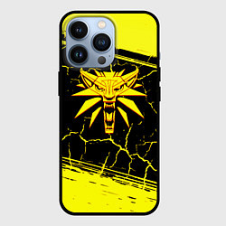 Чехол для iPhone 13 Pro Ведьмак трещины текстура, цвет: 3D-черный