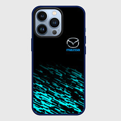 Чехол для iPhone 13 Pro Mazda голубые краски, цвет: 3D-тёмно-синий