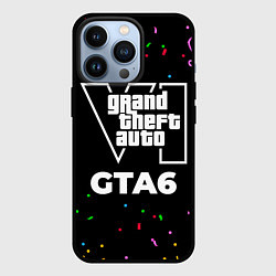 Чехол для iPhone 13 Pro GTA6 конфети, цвет: 3D-черный