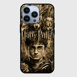 Чехол для iPhone 13 Pro Гарри Поттер и волшебные существа в стиле тату, цвет: 3D-черный