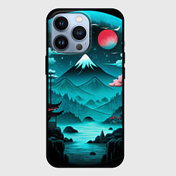 Чехол для iPhone 13 Pro Коллаж из природы Японии, цвет: 3D-черный