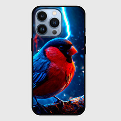 Чехол для iPhone 13 Pro Снигирь и молнии, цвет: 3D-черный