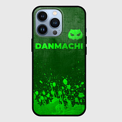 Чехол для iPhone 13 Pro DanMachi - green gradient посередине, цвет: 3D-черный