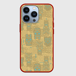 Чехол для iPhone 13 Pro Маски Тики, цвет: 3D-красный