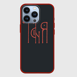 Чехол для iPhone 13 Pro Таня - красная надпись вязью, цвет: 3D-красный