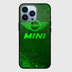 Чехол для iPhone 13 Pro Mini - green gradient, цвет: 3D-черный