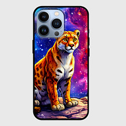 Чехол для iPhone 13 Pro Пума и звездное небо, цвет: 3D-черный