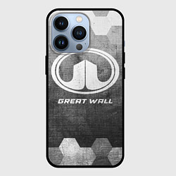 Чехол для iPhone 13 Pro Great Wall - grey gradient, цвет: 3D-черный