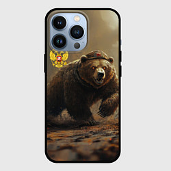 Чехол для iPhone 13 Pro Русский бурый медведь, цвет: 3D-черный