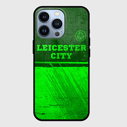 Чехол для iPhone 13 Pro Leicester City - green gradient посередине, цвет: 3D-черный