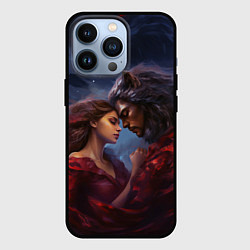 Чехол для iPhone 13 Pro Девушка и оборотень, цвет: 3D-черный
