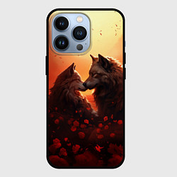 Чехол для iPhone 13 Pro Волчья страсть, цвет: 3D-черный