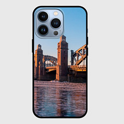 Чехол для iPhone 13 Pro Большеохтинский мост в Санкт-Петербурге, цвет: 3D-черный