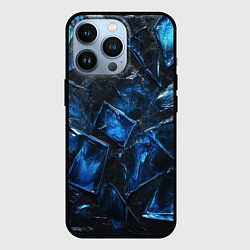 Чехол для iPhone 13 Pro Синие ледяные блоки, цвет: 3D-черный