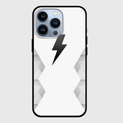 Чехол для iPhone 13 Pro AC DC white poly, цвет: 3D-черный