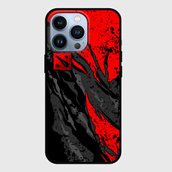 Чехол для iPhone 13 Pro Дота 2 - красная абстракция, цвет: 3D-черный