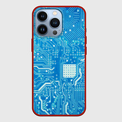 Чехол для iPhone 13 Pro Системная плата, цвет: 3D-красный