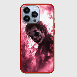 Чехол для iPhone 13 Pro Джокер в розовом дыму, цвет: 3D-красный