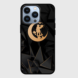 Чехол для iPhone 13 Pro Angels of Death golden poly, цвет: 3D-черный
