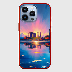 Чехол для iPhone 13 Pro Античный островок, цвет: 3D-красный