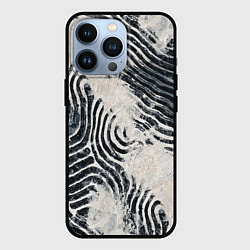 Чехол для iPhone 13 Pro Текстура гранж - абстрактные линии, цвет: 3D-черный
