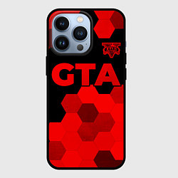 Чехол для iPhone 13 Pro GTA - red gradient посередине, цвет: 3D-черный